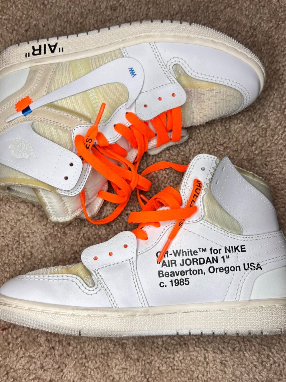 Off-White x AJ Jordan 1 Retro High OG White 2018 AQ0818-100 5.5M